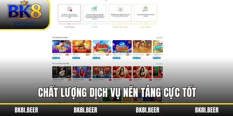 Chất lượng dịch vụ nền tảng cực tốt Chất lượng dịch vụ nền tảng cực tốt