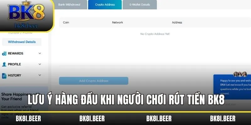 Lưu ý hàng đầu khi người chơi rút tiền BK8 Lưu ý hàng đầu khi người chơi rút tiền BK8