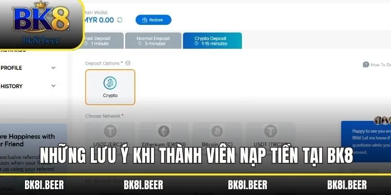 Những lưu ý khi thành viên nạp tiền tại BK8 Những lưu ý khi thành viên nạp tiền tại BK8