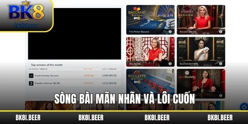 Sòng bài mãn nhãn và lôi cuốn Sòng bài mãn nhãn và lôi cuốn